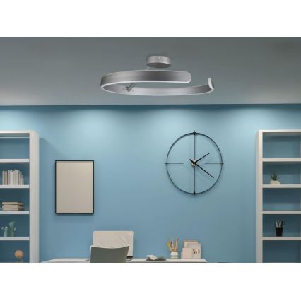 LED Fényerőszabályzós mennyezeti lámpa LED/72W/230V 3000-6500K matt króm + távirányító