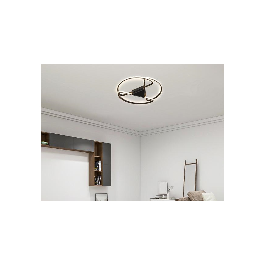 LED Fényerőszabályozható mennyezeti lámpa LED/75W/230V 3000-6500K fekete + távirányító