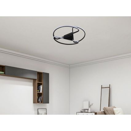 LED Fényerőszabályozható mennyezeti lámpa LED/75W/230V 3000-6500K fekete + távirányító