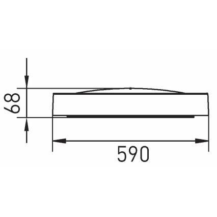 LED Dimmeres mennyezeti lámpa SAMER LED/40W/230V 2900-6000K + távirányító