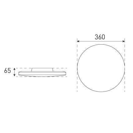 LED Fényerőszabályozható fürdőszobai mennyezeti lámpa VARIO NOVA LED/13/18W/230V 3000/4000/5700K átm. 36 cm IP44 fehér