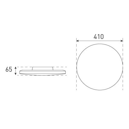 LED állítható fényerejű fürdőszobai mennyezeti lámpa VARIO NOVA LED/22/32W/230V 3000/4000/5700K átm. 41 cm IP44 fehér