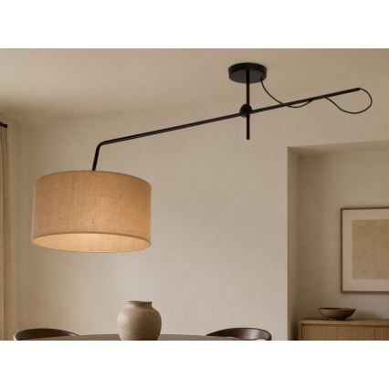 LED állítható, mennyezetre szerelhető csillár VENICE 1xE27/60W/230V juta búrával