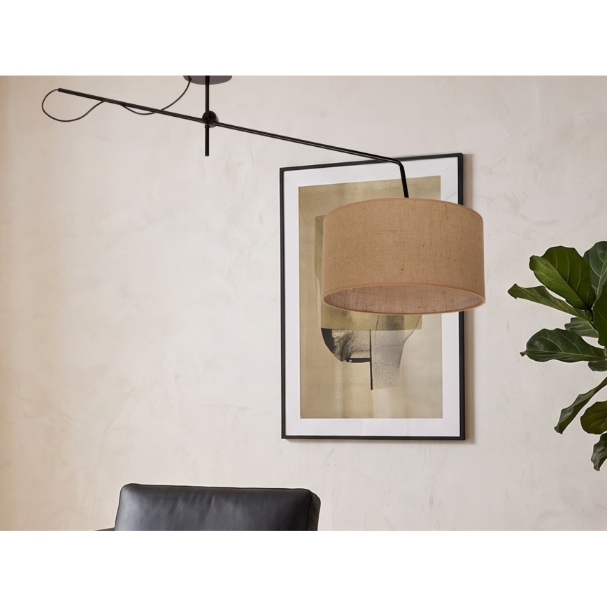 LED állítható, mennyezetre szerelhető csillár VENICE 1xE27/60W/230V juta búrával