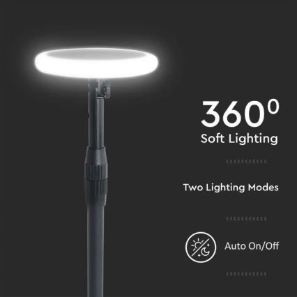 LED Állítható napelemes lámpa GARDEN LED/8W/5V 60-129 cm 4000K IP65