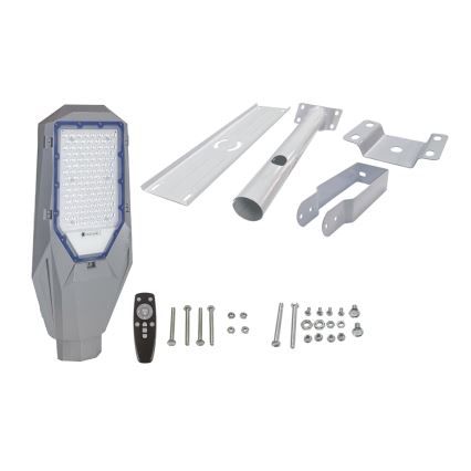 LED Dimmeres reflektor alkonyatérzékelővel és napelemes panellel LED/200W/20000 mAh 6500K IP65 szürke
