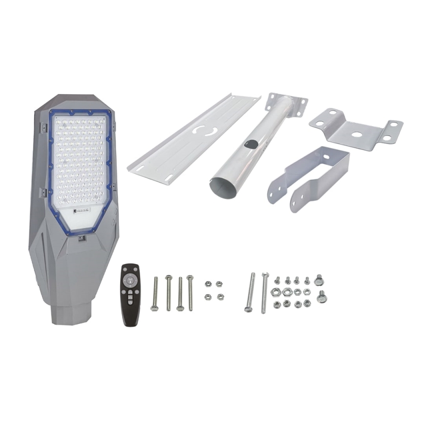 LED Dimmeres reflektor alkonyatérzékelővel és napelemes panellel LED/200W/20000 mAh 6500K IP65 szürke