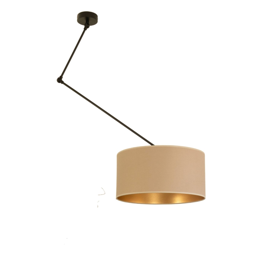 LED állítható rúdon függesztett csillár GORTA 1xE27/60W/230V bézs/arany