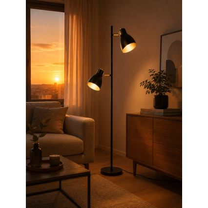 LED állólámpa 1xE27/7W/230V 2700K fekete