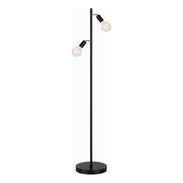 LED állólámpa 2xE27/7W/230V 2000K fekete/arany