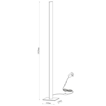 LED állólámpa BERNADETTA LED/28W/230V 4000K fekete