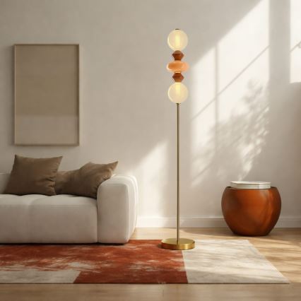 LED állólámpa FLORES LED/15W/230V arany/narancssárga/barna