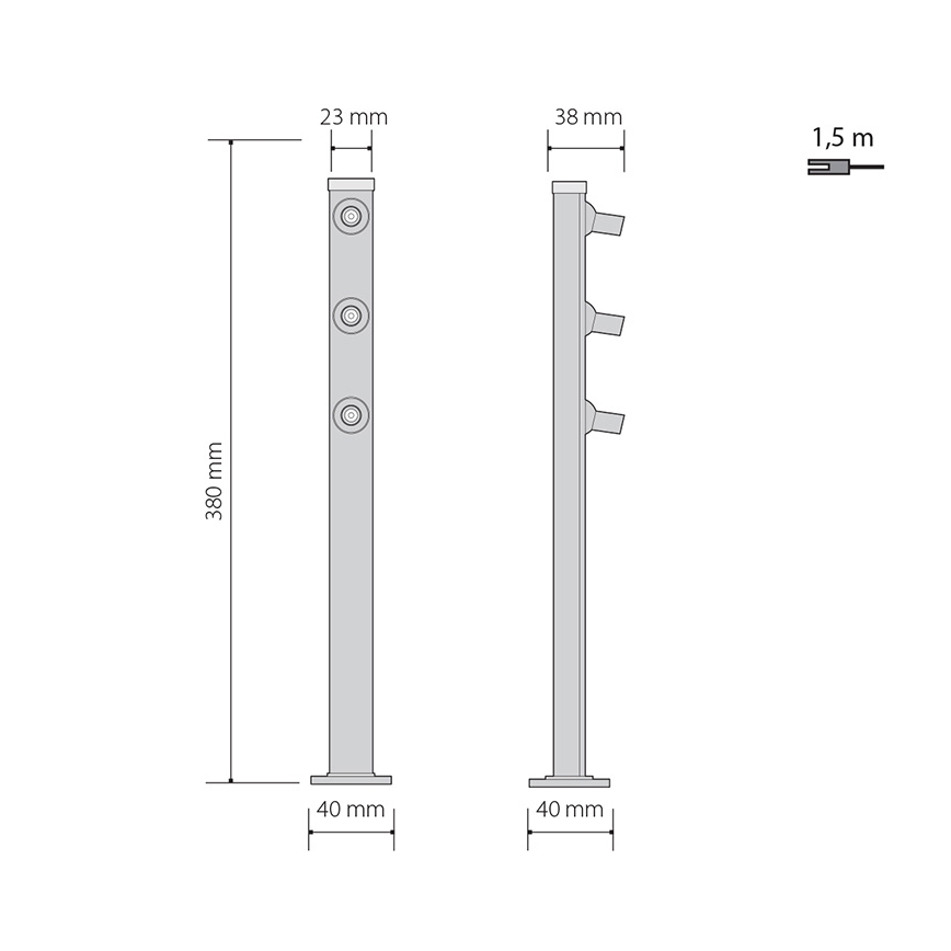 Panlux P2/NBT - LED Spotlámpa PICCO TRIO 1x3LED/5,4W/500mA