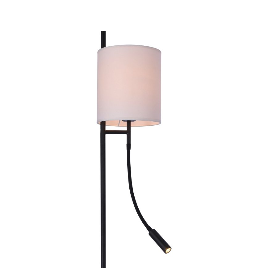 LED Állólámpa TOKYO 1xE27/40W/230V + LED/3W fekete/fehér