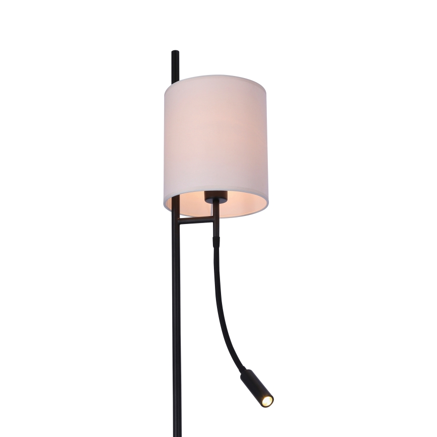 LED Állólámpa TOKYO 1xE27/40W/230V + LED/3W fekete/fehér