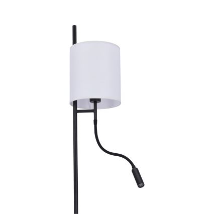 LED Állólámpa TOKYO 1xE27/40W/230V + LED/3W fekete/fehér