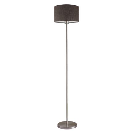 LED állólámpa TUNJA 1xE27/20W/230V, átm. 30 cm, matt króm/barna