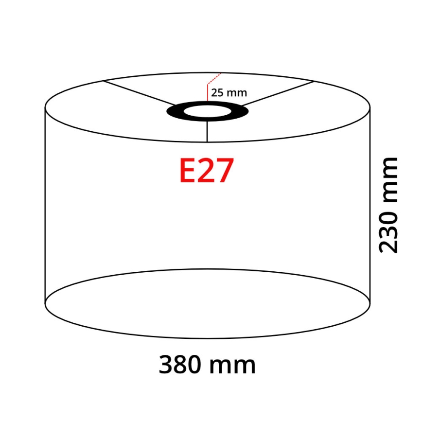 LED állólámpa TUNJA 1xE27/20W/230V átm. 38 cm fekete