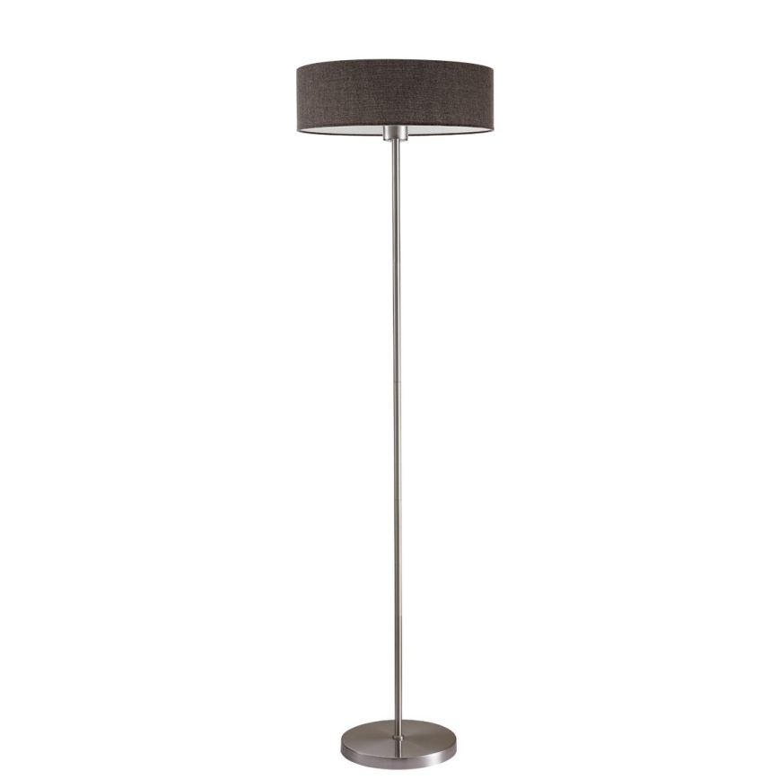 LED állólámpa TUNJA 1xE27/20W/230V, átmérő 38 cm, matt króm/barna