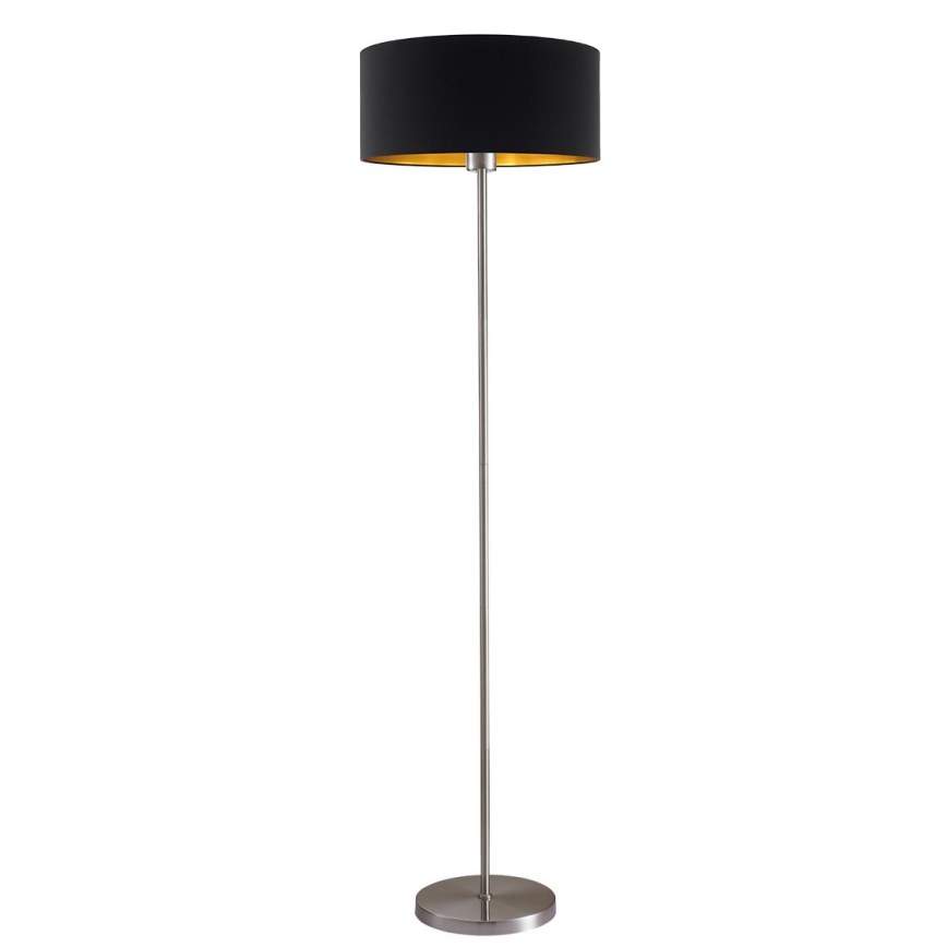 LED állólámpa TUNJA 1xE27/20W/230V, Ø 38 cm, matt króm/fekete