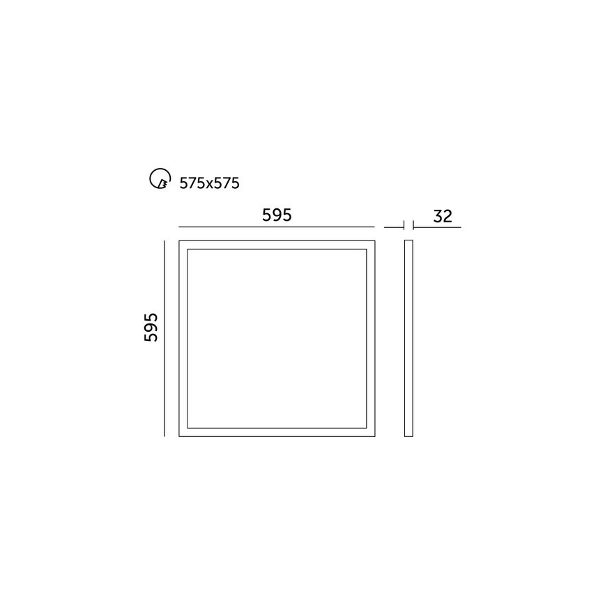 LED álmennyezeti panel DAVRO LED/40W/230V 4000K 59,5x59,5 cm fehér