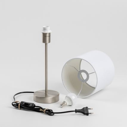 LED asztali lámpa 1xE14/5W/230V fehér/matt króm