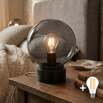 LED asztali lámpa JIMMY 1xE27/60W/230V antracit/füstfekete