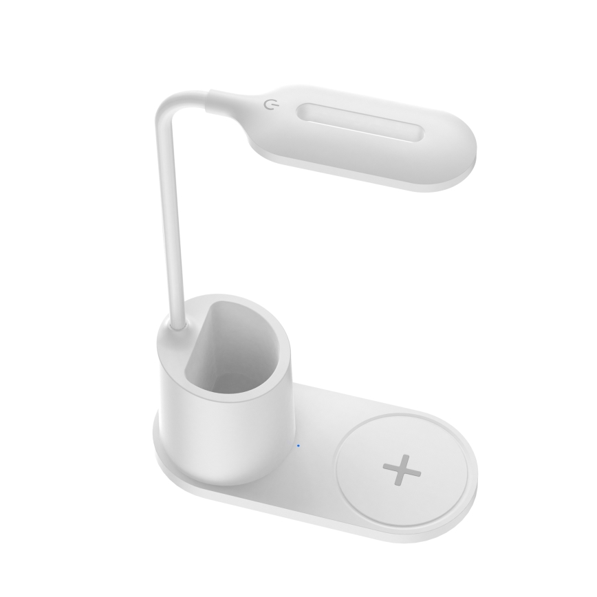 LED Asztali lámpa LED/3W/5V vezeték nélküli töltéssel fehér