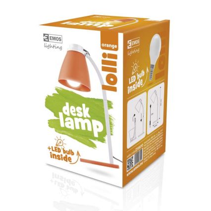 LED Asztali lámpa 1xE14/6W/230V narancssárga