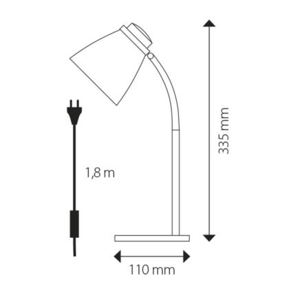 LED Asztali lámpa 1xE14/6W/230V narancssárga