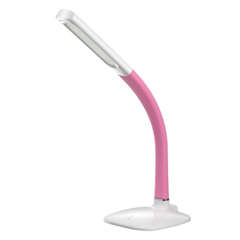 LED Asztali lámpa mozgatható karral LED/8W/230V/12V rózsaszín