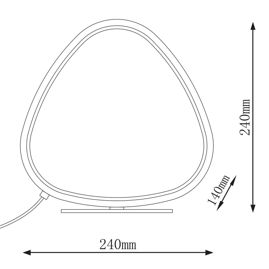 LED asztali lámpa PETRA LED/12W/230V 4000K fekete