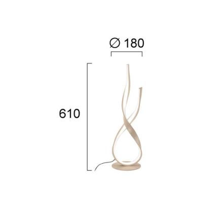 LED asztali lámpa RIBBON LED/21W/230V bézs