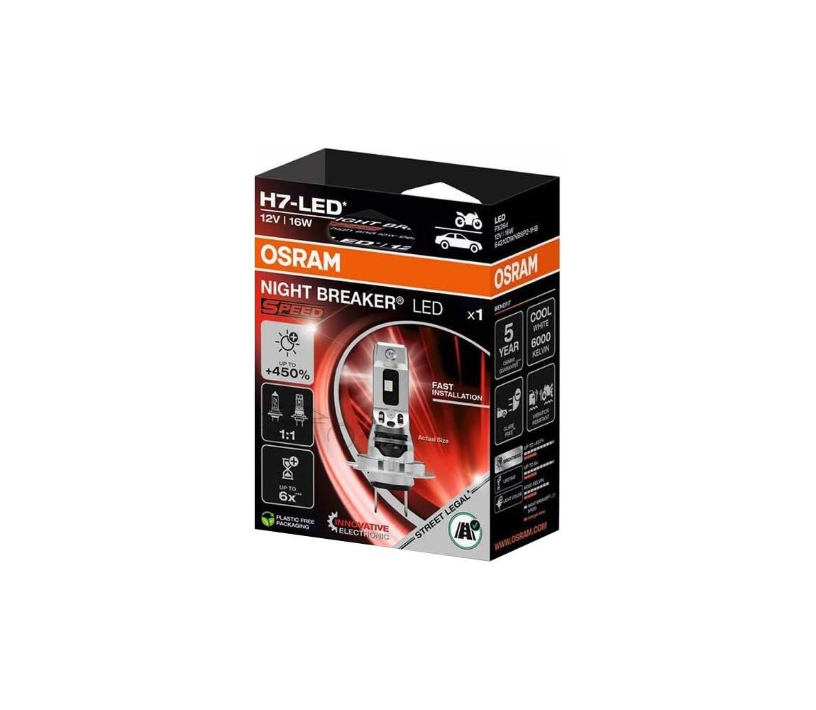 LED autóizzó NIGHT BREAKER SPEED H7 PX26d/16W/12V 6000K
