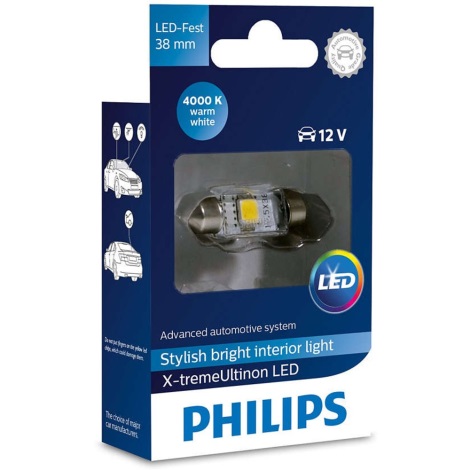 LED Autóizzó Philips X-TREME ULTINON 128584000KX1 LED SV8.5-8/0,8W/12V 4000K