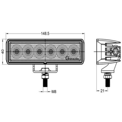LED Autós spotlámpa OSRAM LED/24W/10-30V IP68 5700K