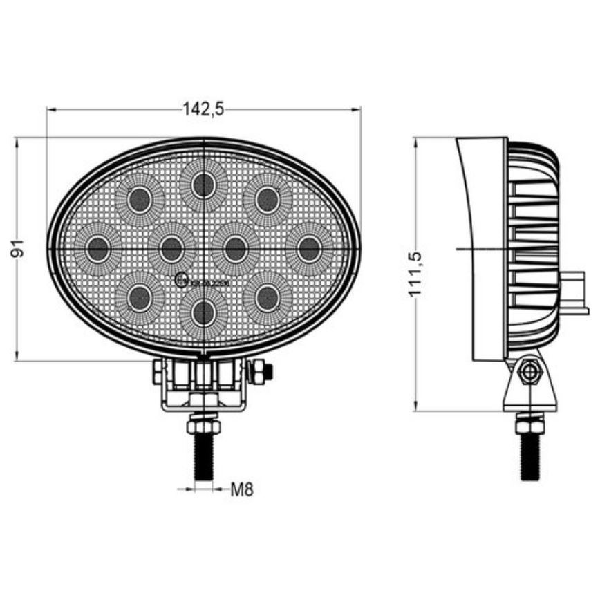 LED Autós spotlámpa OSRAM LED/40W/10-30V IP68 5700K
