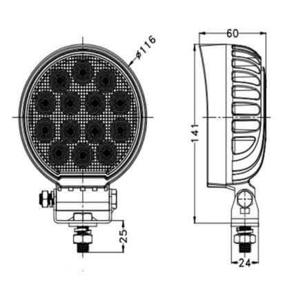 LED Autós spotlámpa OSRAM LED/56W/10-30V IP68 5700K