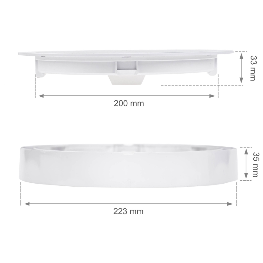 LED Beépíthető lámpa ALGINE 2in1 LED/18W/230V 3000K