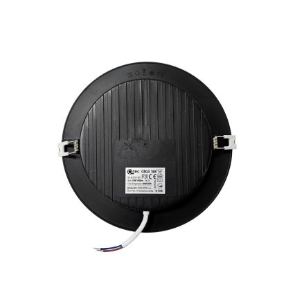 LED Beépíthető lámpa CIRCLE LED/18W/230V 4000K átm. 22 cm fekete