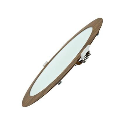 LED Beépíthető lámpa CIRCLE LED/18W/230V 4200K átm. 22 cm barna