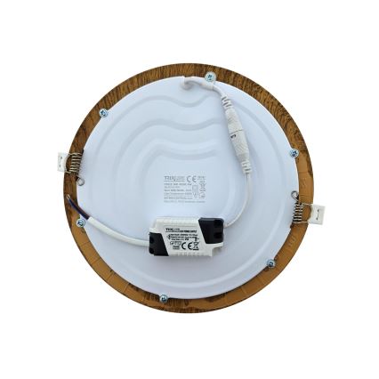 LED Beépíthető lámpa CIRCLE LED/18W/230V 4200K átm. 22 cm barna