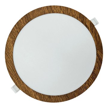 LED Beépíthető lámpa CIRCLE LED/24W/230V 4200K átm. 29,6 cm barna