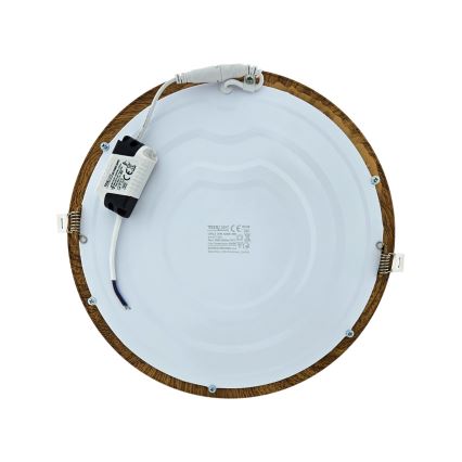 LED Beépíthető lámpa CIRCLE LED/24W/230V 4200K átm. 29,6 cm barna