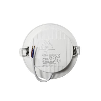 LED Beépíthető lámpa CIRCLE LED/6W/230V 4000K átm. 12 cm fehér