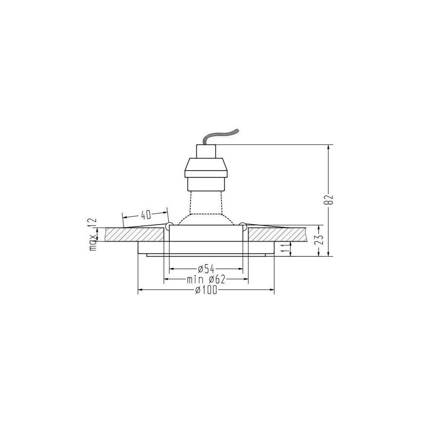 LED Beépíthető lámpa EYE 1xGU10/50W + LED/3W/230V