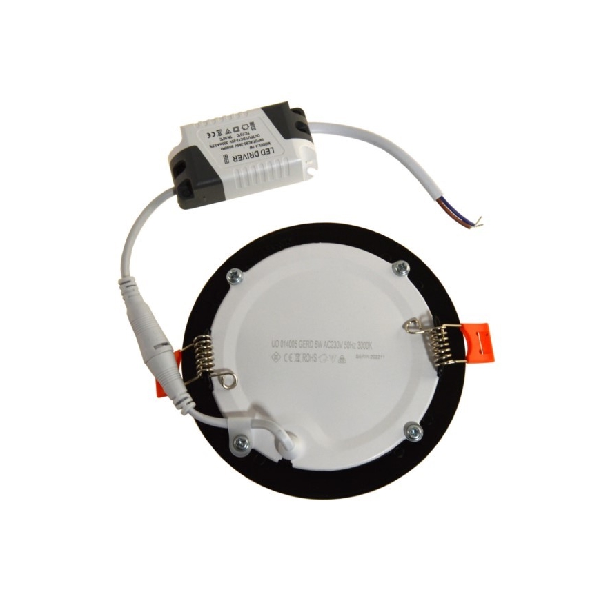 LED Beépíthető lámpa GERD LED/6W/230V 3000K fekete