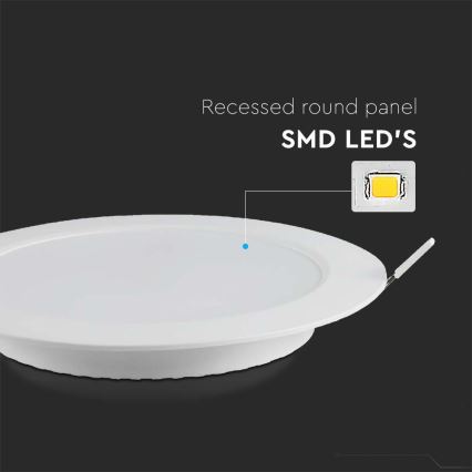 LED Beépíthető lámpa LED/12W/230V 6500K