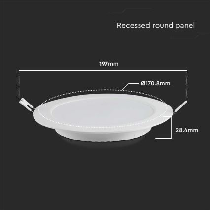 LED Beépíthető lámpa LED/12W/230V 6500K