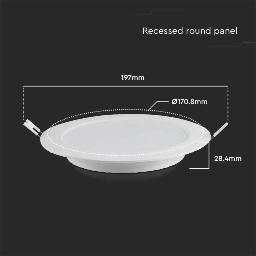 LED Beépíthető lámpa LED/12W/230V 6500K